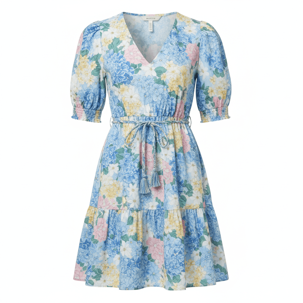 Meera Dress - Azure Petals